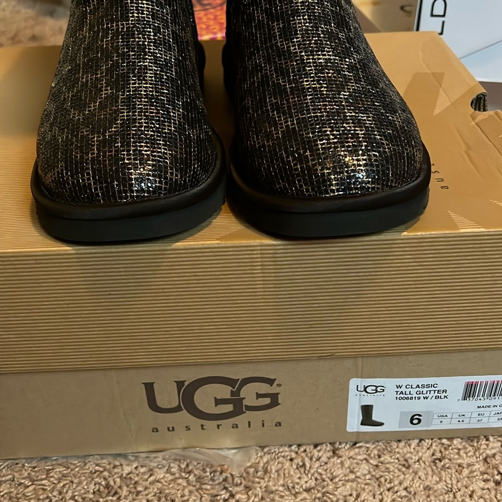 Black and gold leopard print new UGGs. NO COUNTERS. NO TRADES.